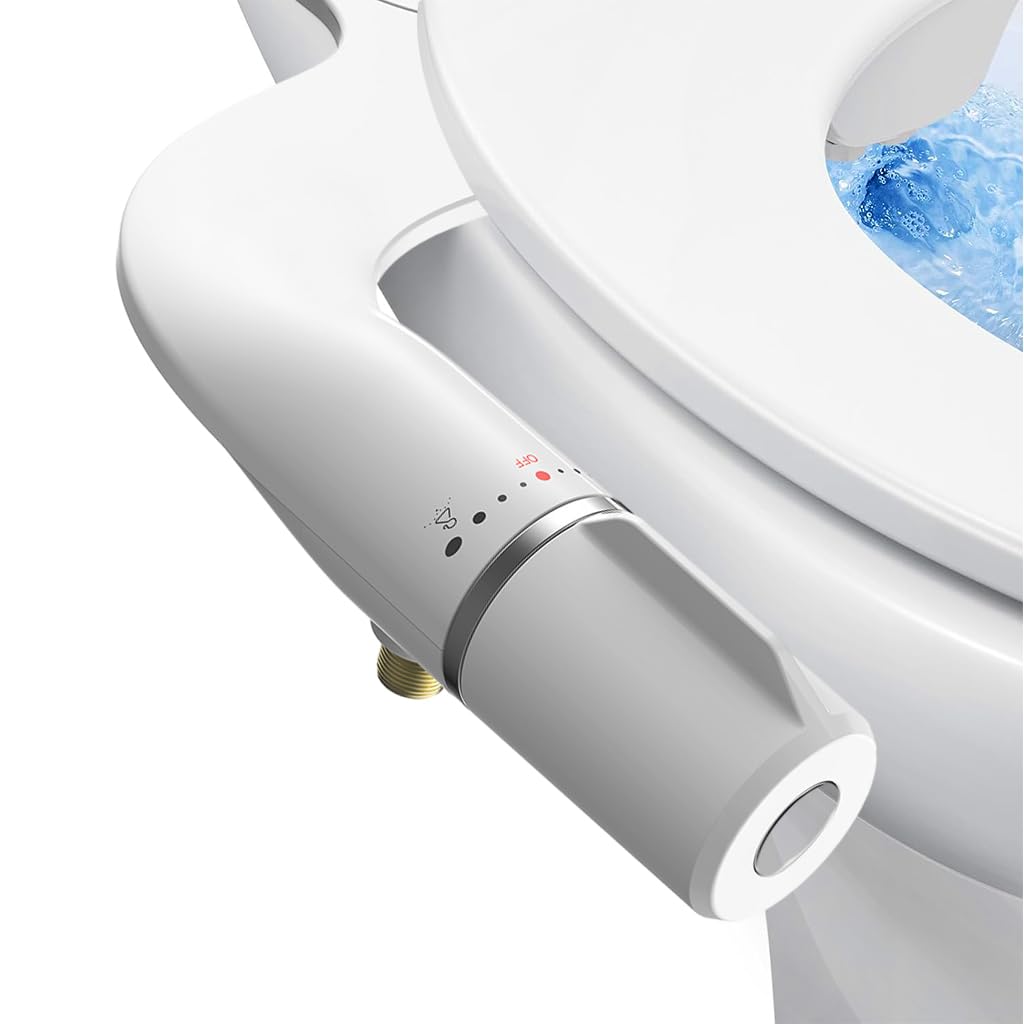 HANNEA Jet Spray for Toilet Portable Ultra-Slim Bidet Spray with Dual Nozzles (Posterior/Feminine Wash) Adjustable Water Pressure, Non-Electric Bidet for Toilet Seat Attachment HANNEA Jet Spray for Toilet Portable Ultra-Slim Bidet Spray with Dual Nozzles (Posterior/Feminine Wash) Adjustable Water Pressure, Non-Electric Bidet for Toilet Seat Attachment